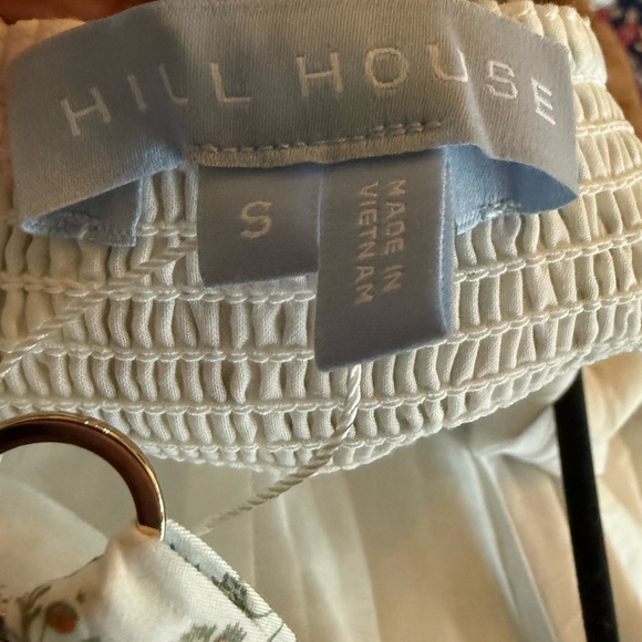 Hill House Square-Neck Floral Midi Dress in White and Green - Picture 6 of 6